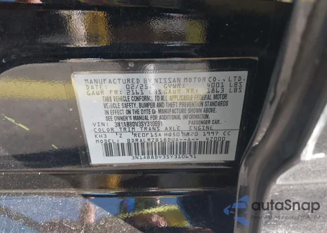 2025 Nissan Sentra Sr z USA, uszkodzony, nr VIN 3N1AB8DV3SY310691